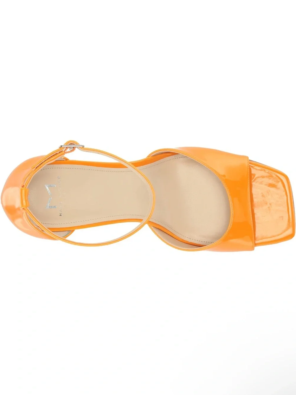 Marc fisher Orange Patent Wedge Sandals with Ankle Strap